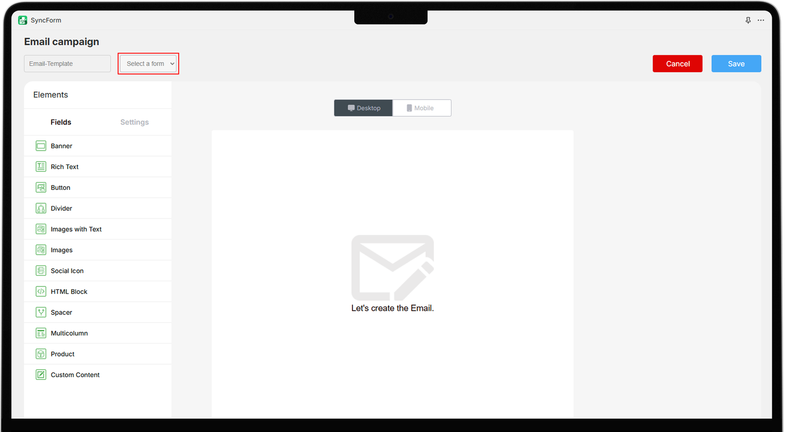 Integrate Email Template